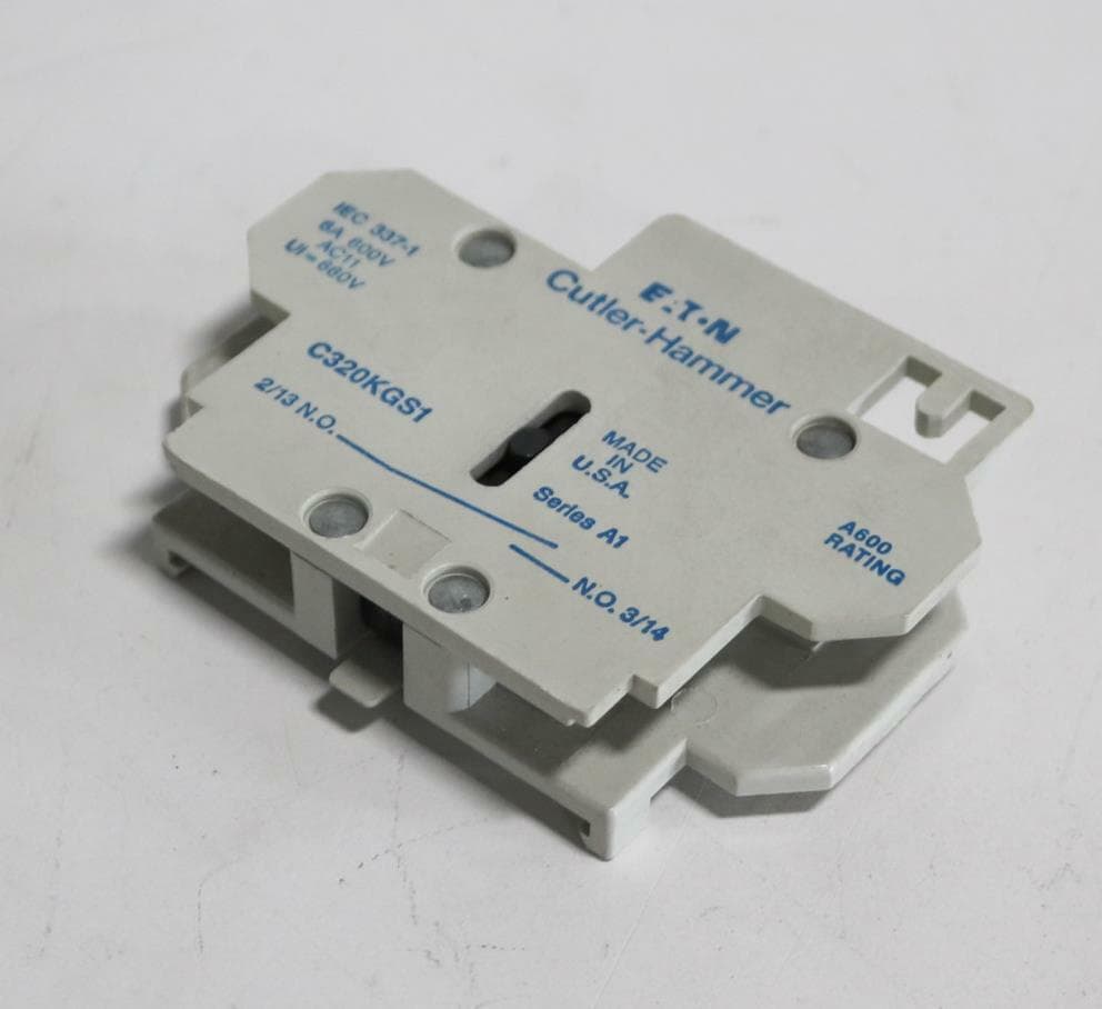 Cutler-Hammer, Eaton C320KGS1 N.O. Side Mounted Contact Block