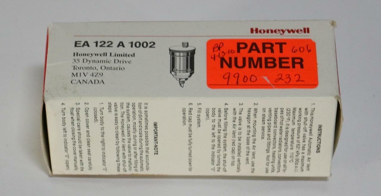 Honeywell EA122A1002 Automatic Air Vent