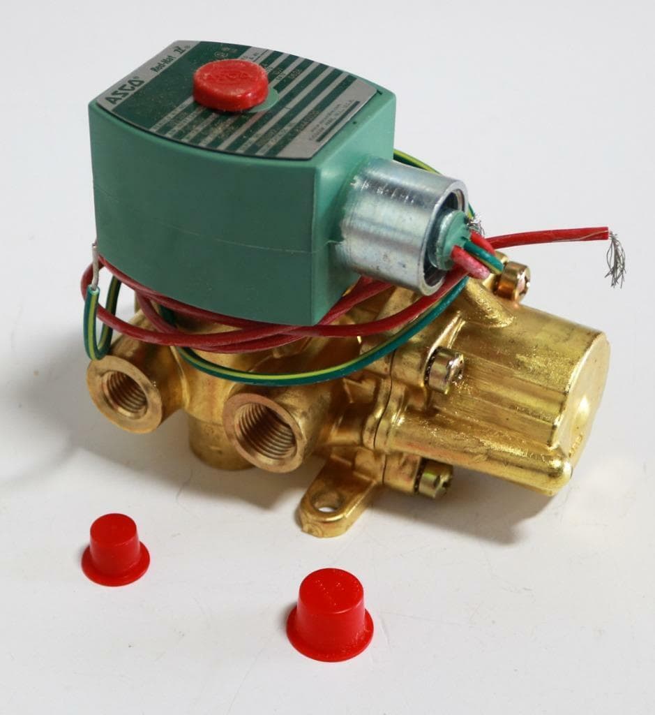 ASCO 8344G070 1/4"NPT, 4-Way, Brass Body, Solenoid Valve, 120VAC