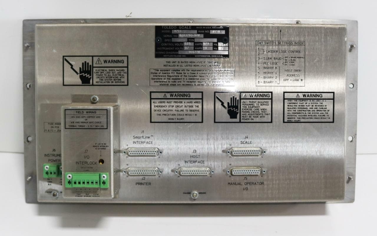 Mettler-Toledo 9215 Batchelor Batch Control Terminal
