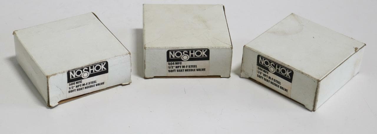 Noshok 504MFC 1/2"NPT M-F Soft Seat Needle Valves, 6000PSI @200DegF (Lot of 3)