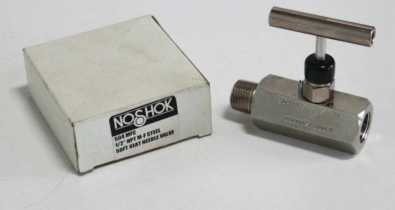 Noshok 504MFC 1/2"NPT M-F Soft Seat Needle Valves, 6000PSI @200DegF (Lot of 3)
