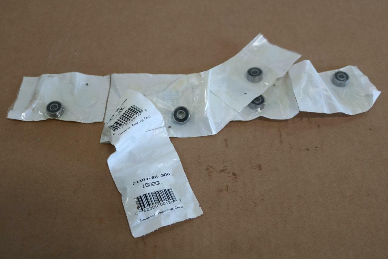 General Bearing 21104-88-3001,1602DC Lot of 8 s Double Sealed Ball Bearings