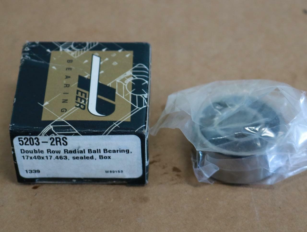 Peer 5203-2RS Double Row Radial Ball Bearing, Sealed