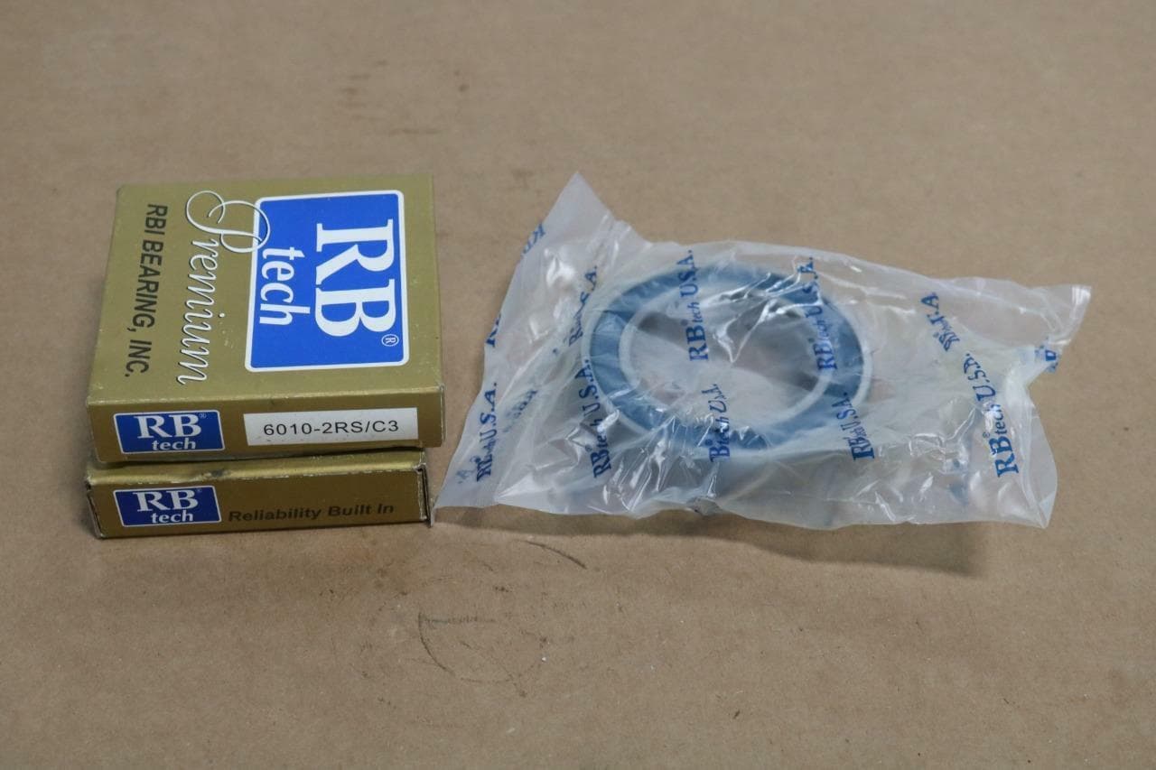 RBI Bearing 6010-2RS/C3 Lot of 2 Roller Bearings