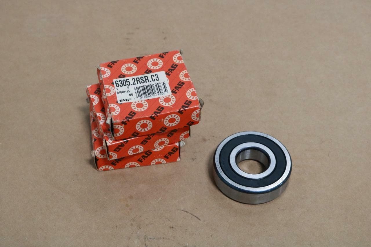 FAG 6305.2RSR.C3 Lot of 3 Double Sealed Ball Bearings