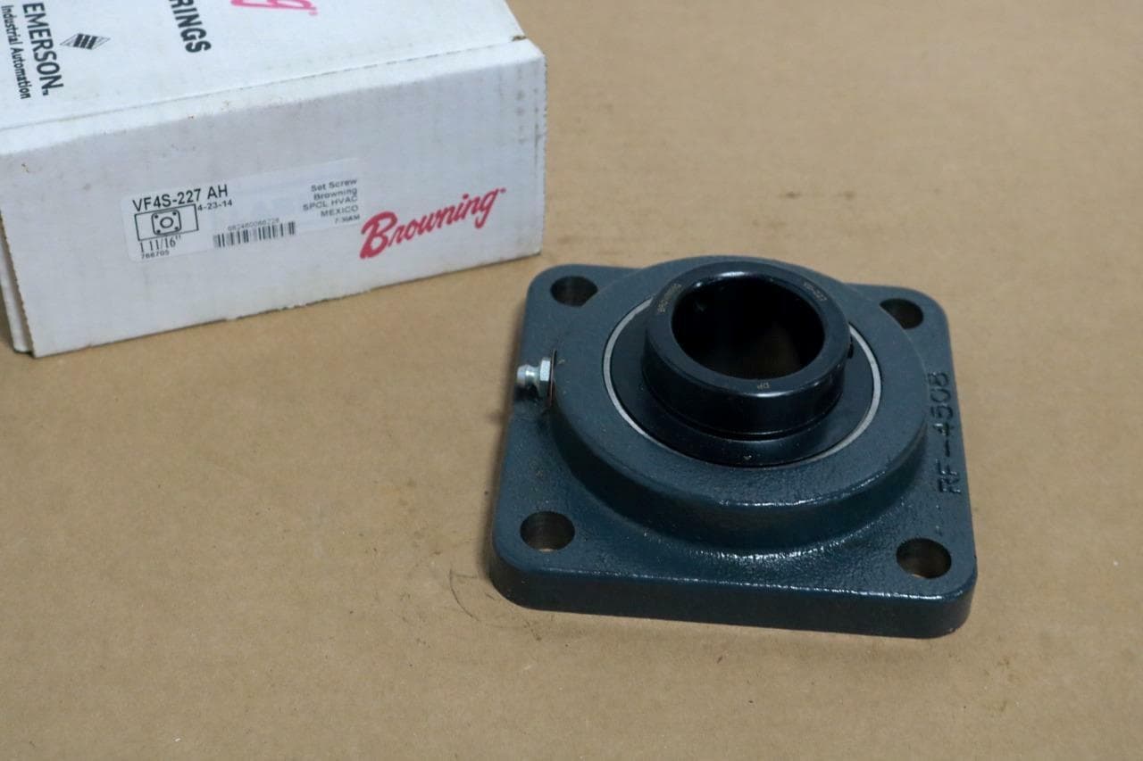 Browning Bearing VF4S-227AH 766705 Bearing, 4 Bolt Flange 1 11/16 SPCL HVAC