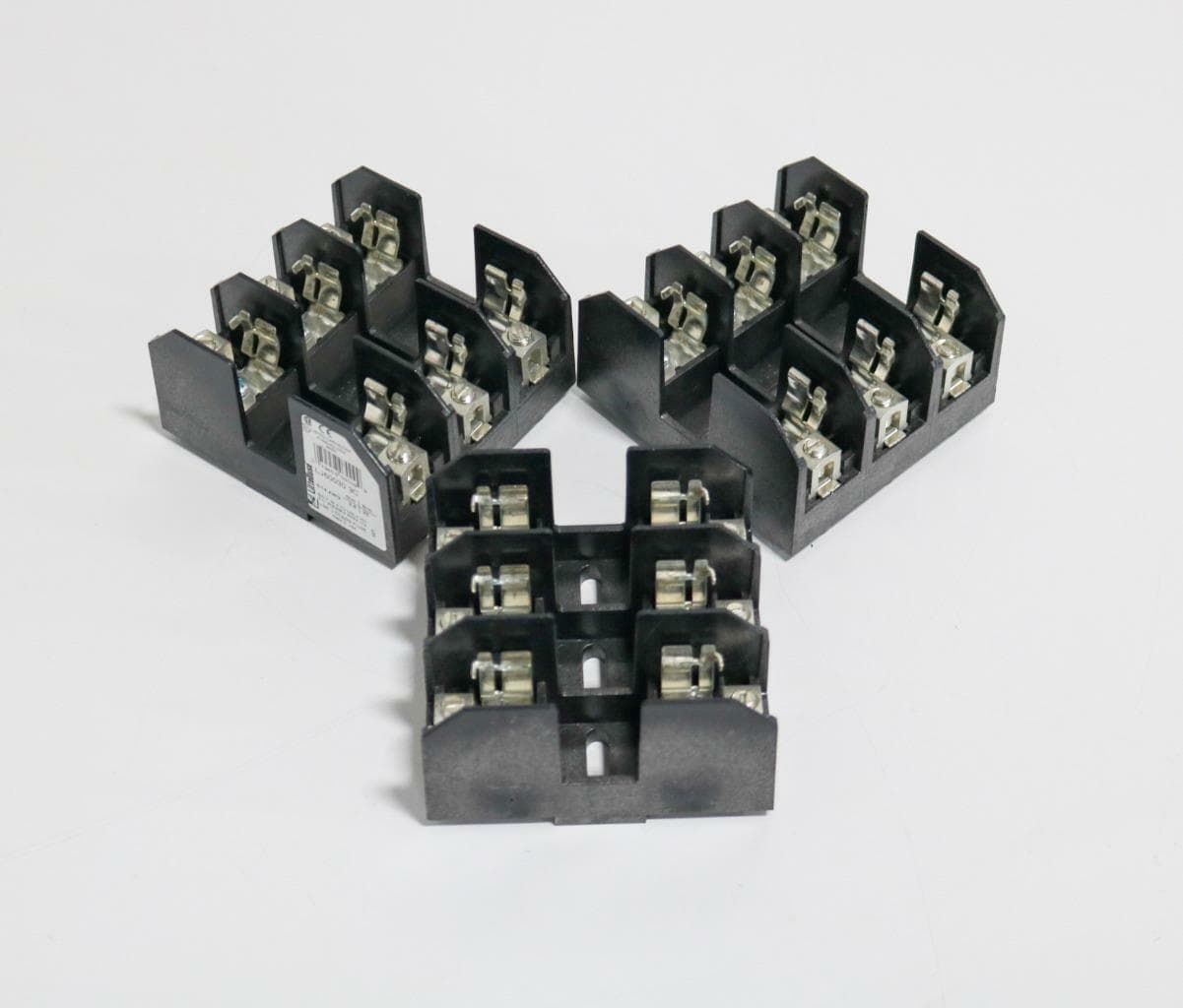 Littelfuse LJ60030 3C Lot of 3 600V 30 Amp 3 Position Fuse Blocks