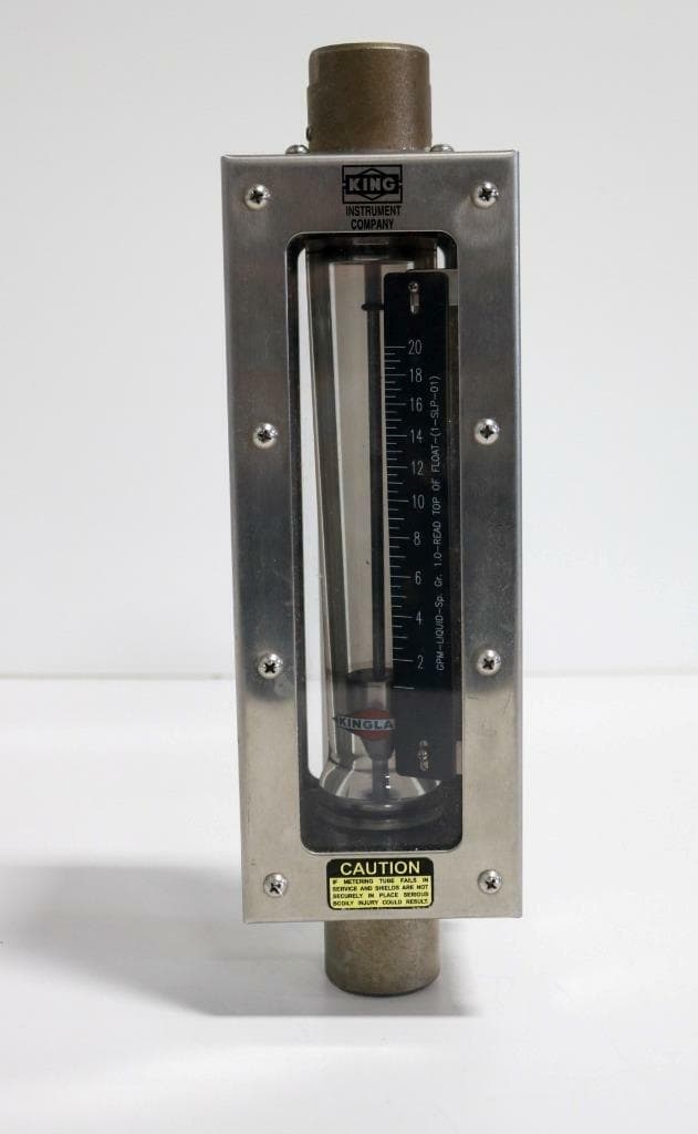 King Instruments 761221-66MC 20GPM Full Scale Flow Meter, 316SS, 1" FNPT