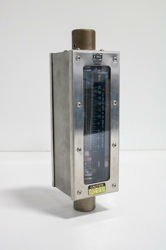 King Instruments 761221-66MC 20GPM Full Scale Flow Meter, 316SS, 1" FNPT