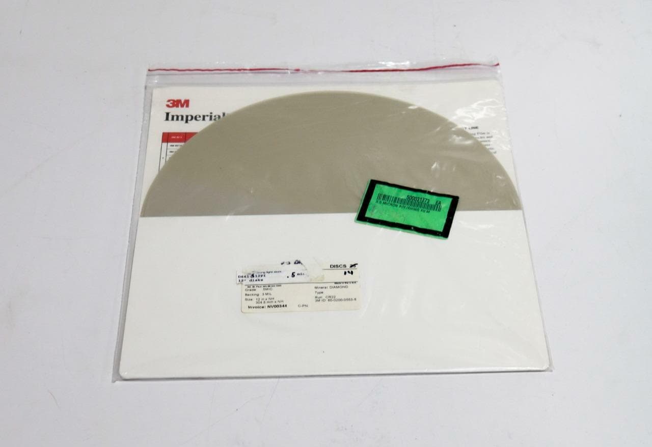 3M 661X,60-02000-0553-8 Lot of 14 12in x NH .5 Micron Diamond Lapping Discs