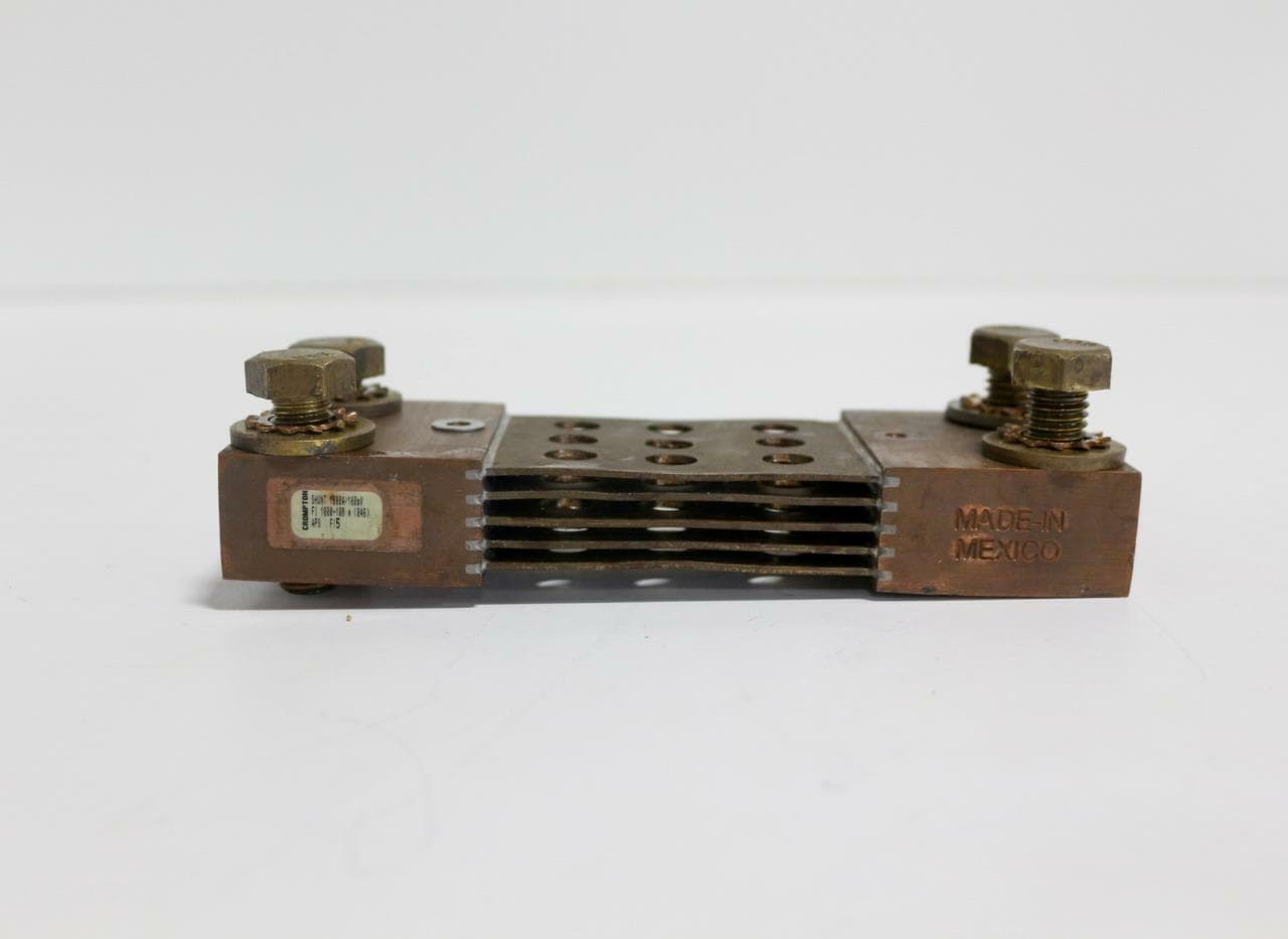 Crompton F1 1000-100 Buss Bar Shunt 1000 Amp 100mV