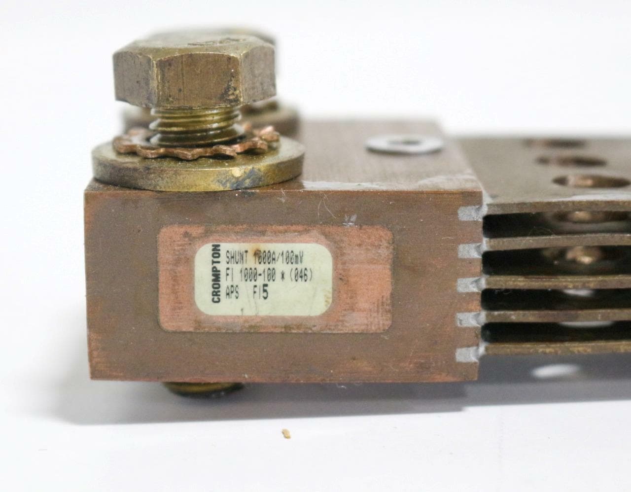 Crompton F1 1000-100 Buss Bar Shunt 1000 Amp 100mV