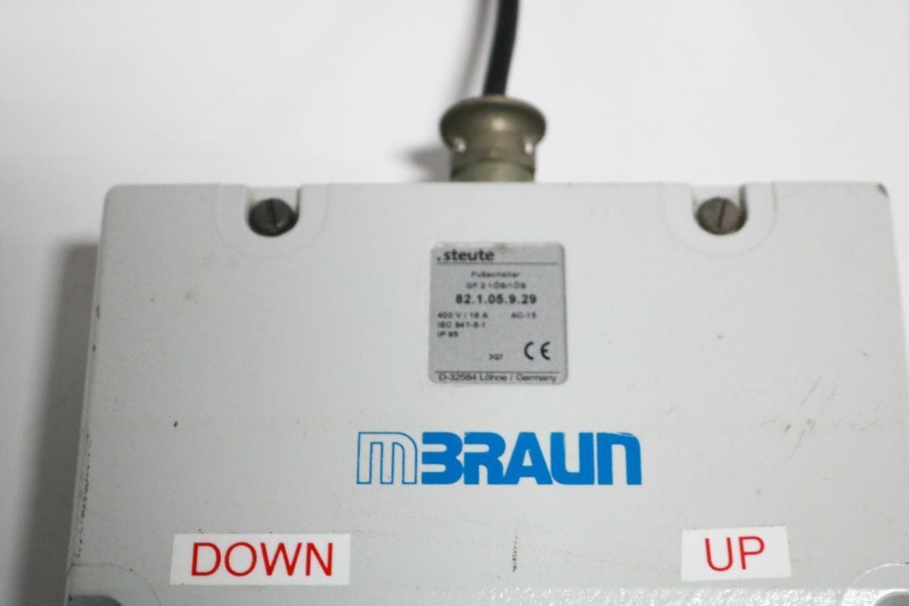 MBRAUN Steute 82.1.05.29 High & Low Pressure Foot Pedal Control
