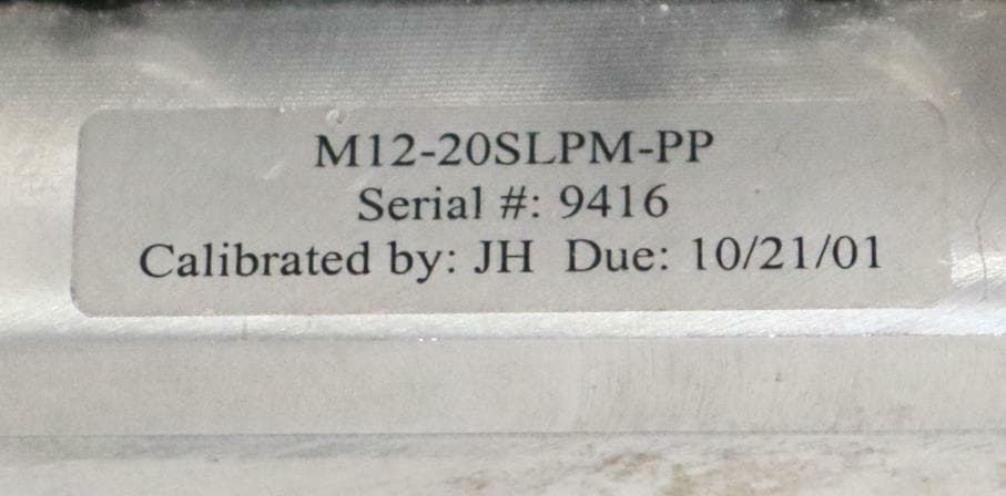 Alicat Scientific M12-20SLPM-PP Mass Flow Controller