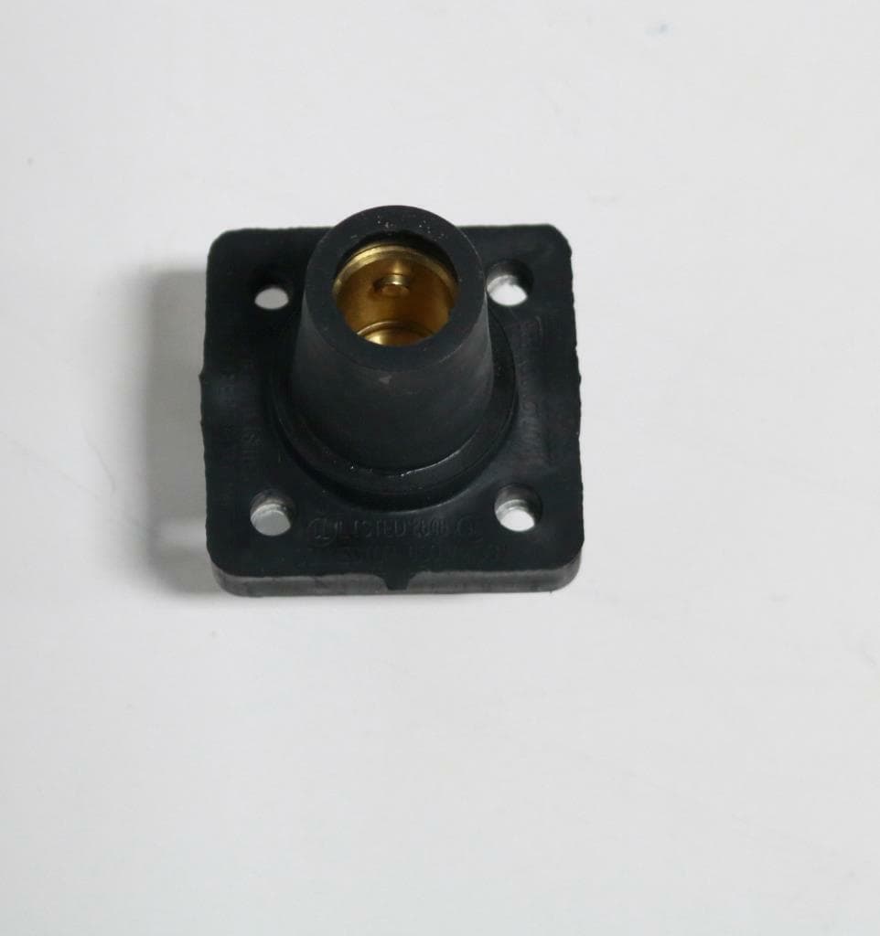 Leviton 16R24-U Black Cam-Type Panel Mount Receptacle w/Cap, 600V, 400A
