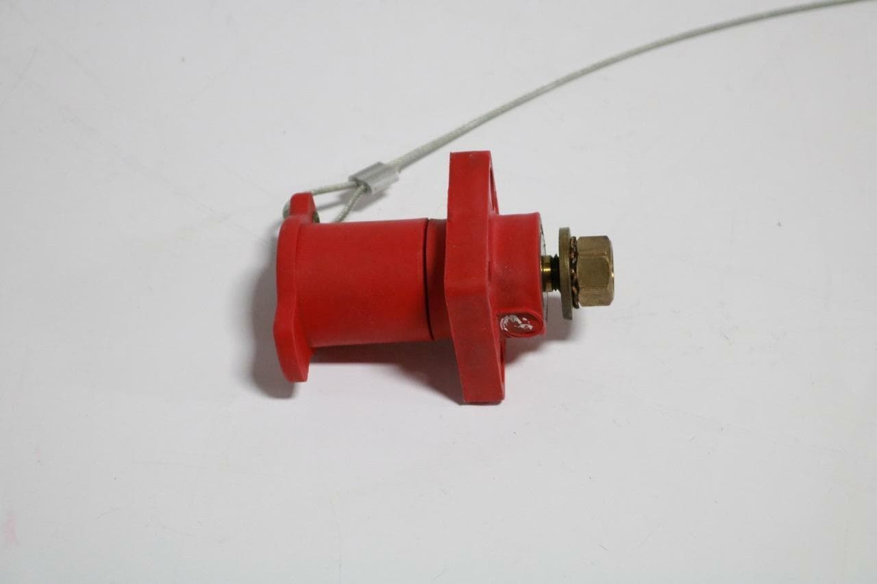 Leviton 16R24-U Red Cam-Type Panel Mount Receptacle w/Cap, 600V, 400A