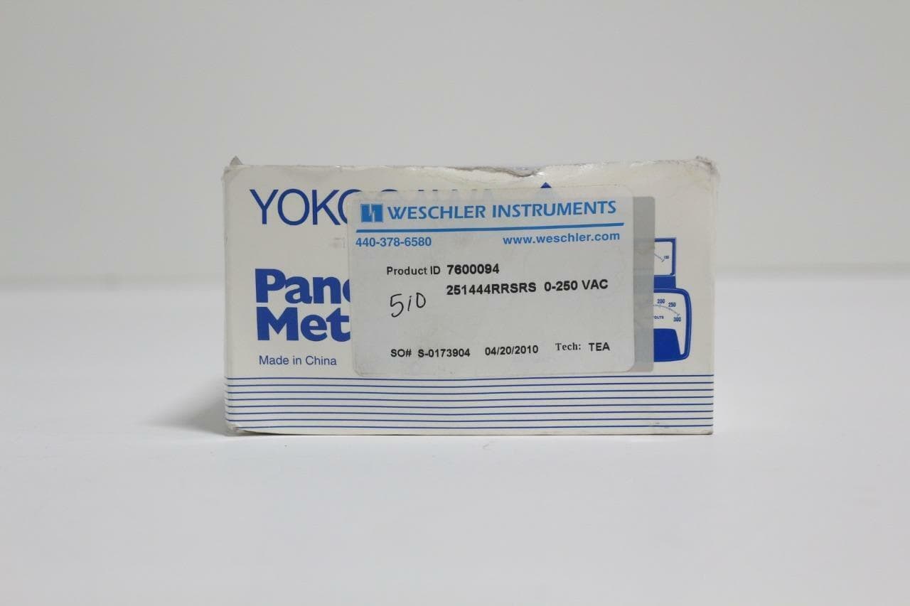 Yokogawa, Weschler Instruments 2514444RRSRS 0-250 VAC Panel Meter