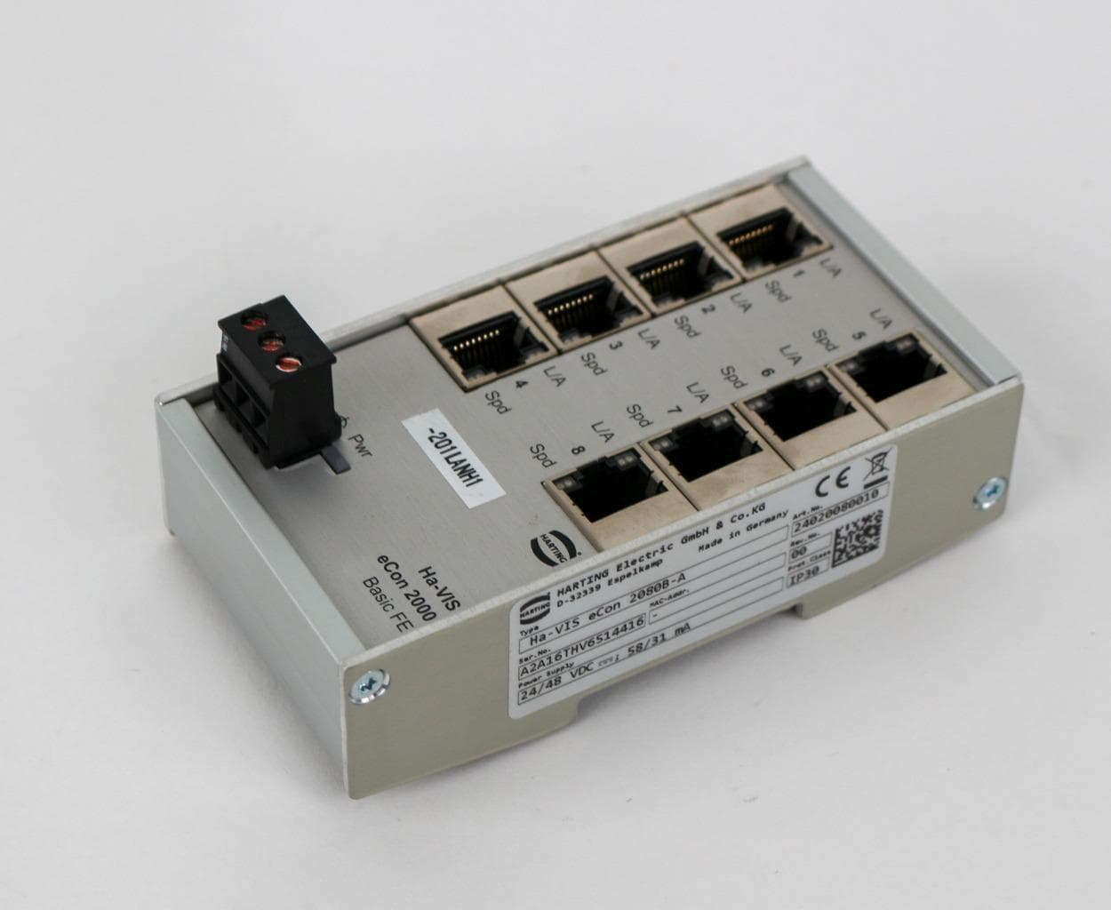Harting Ha-Vis eCon 2080B-A Industrial Ethernet Switch 8 RJ45 Ports 24020080010