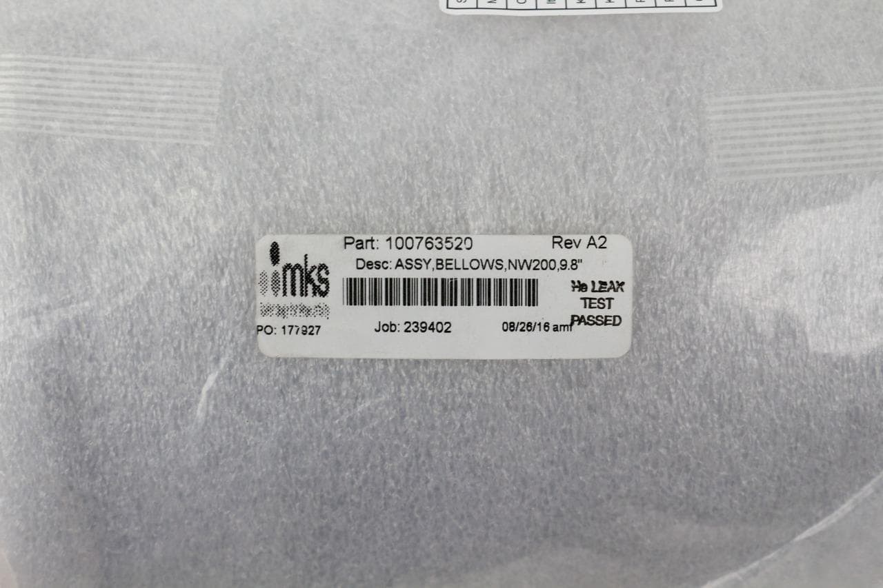 MKS AMAT 100763520, 3070-00022 NW200 x 9.8" Formed Thin Wall Bellow