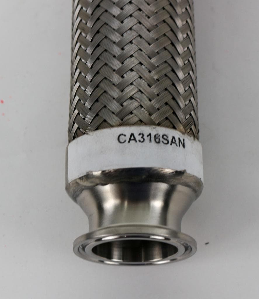 Hose Master CA316SAN 316 SS 2" x 12.25" Masterflex Flexible Metal Hose with 2"