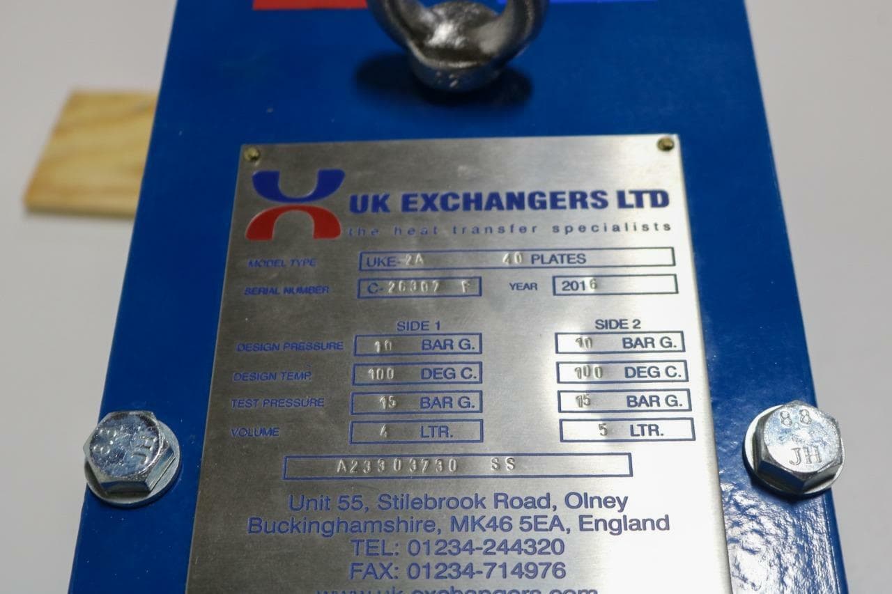 UK Exchanger LTD LTD UKE-2A SS Parallel Plate Heat Exchanger