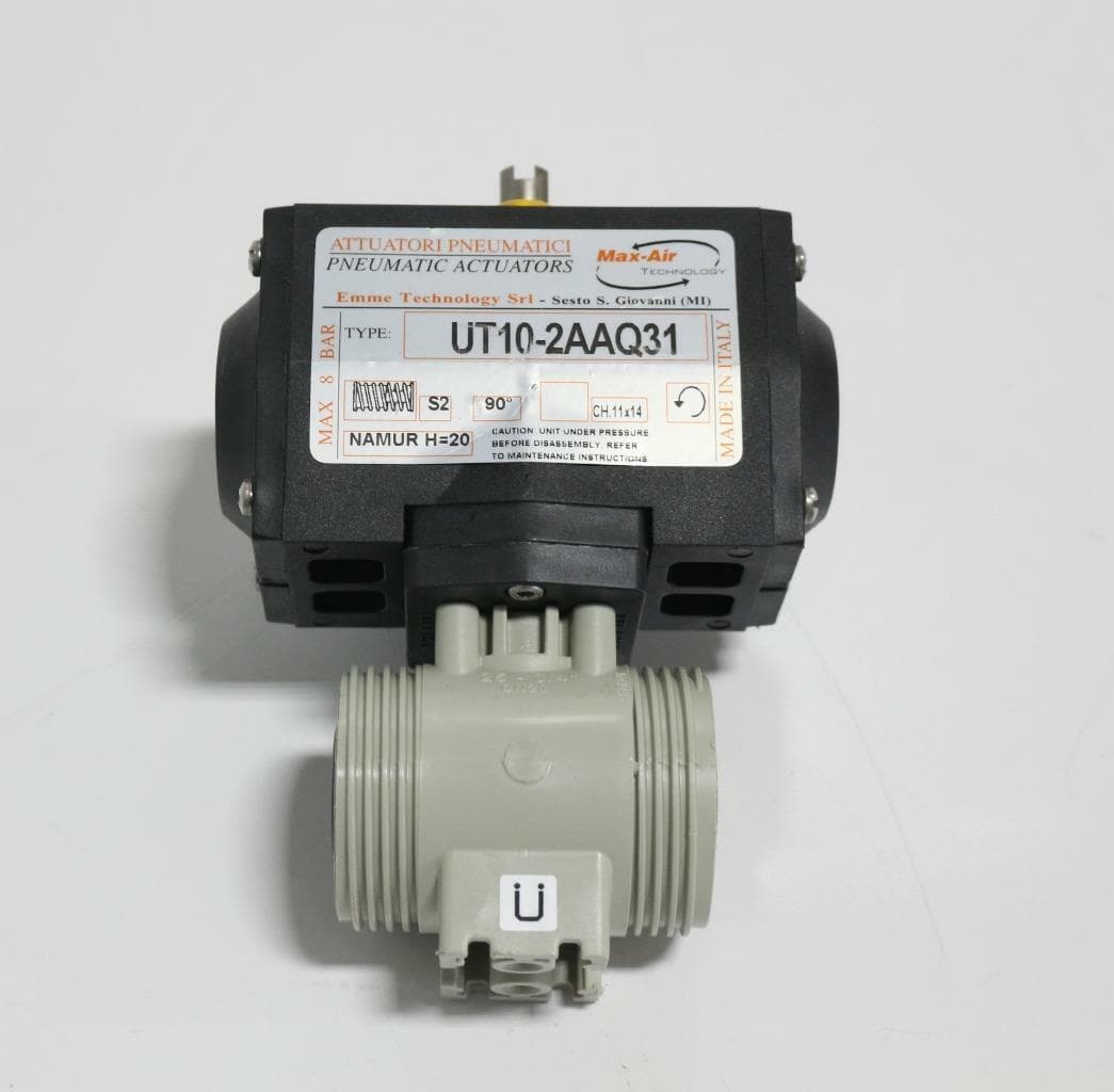 Max-Air FIP UT1-2AAQ31 DN2 U PVC Union Body Ball Valve w/Pneumatic Actuator