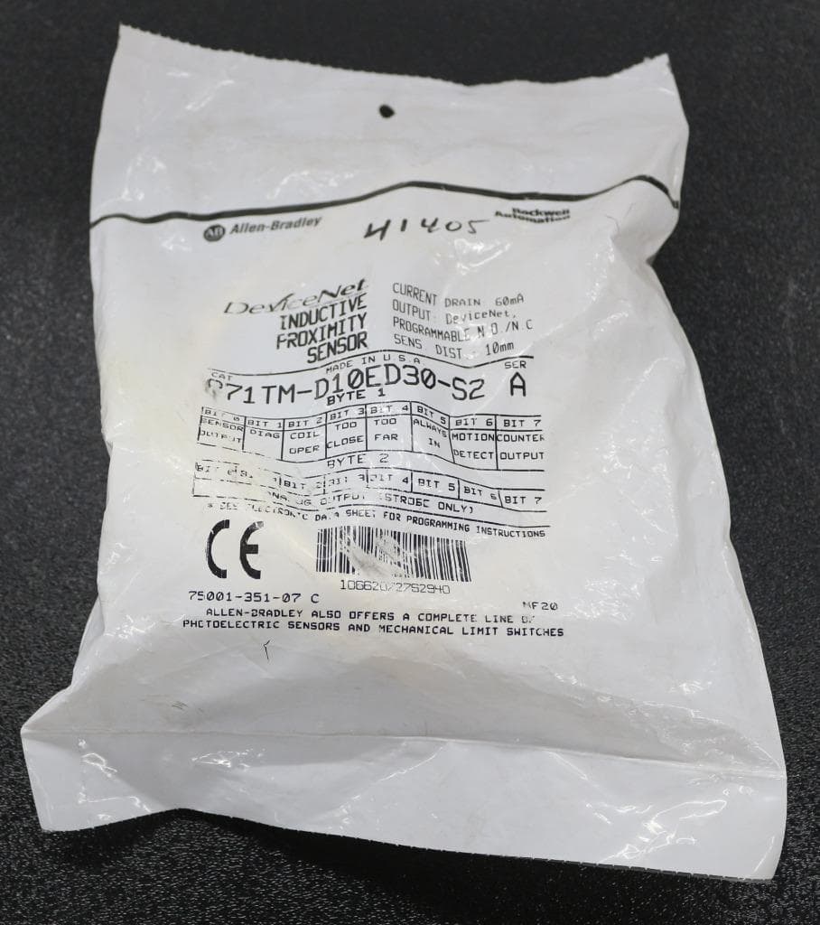 Allen-Bradley 871TM-D10ED30-S2 Device Net Inductive Proximity Sensor, Ser A