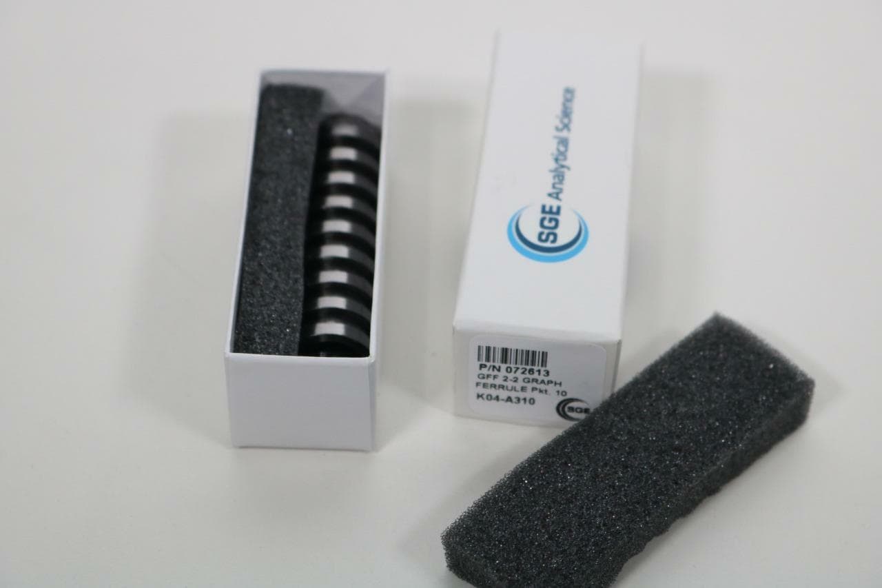 SGE Analytical 72613 Science 0, 1/2" Graphite Ferrule, PK 10, New
