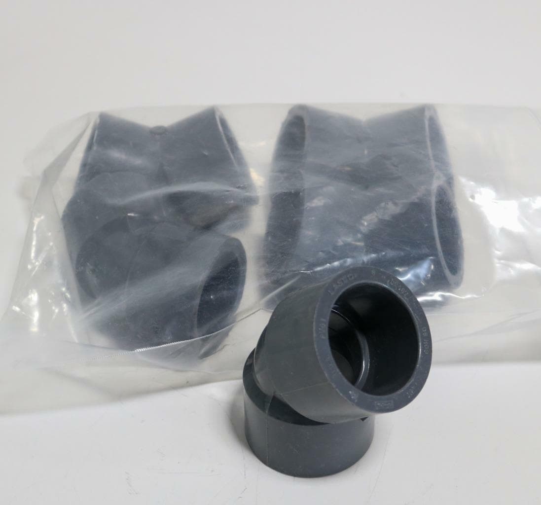 Lasco 1 1/2" Schedule 80 PVC 45 Degree Elbow Lot of 5