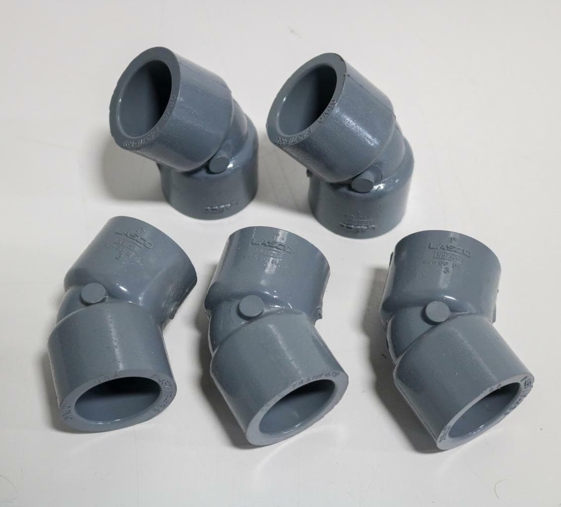 Lasco 1" Schedule 80 CPVC 45 Degree Elbow Lot of 5