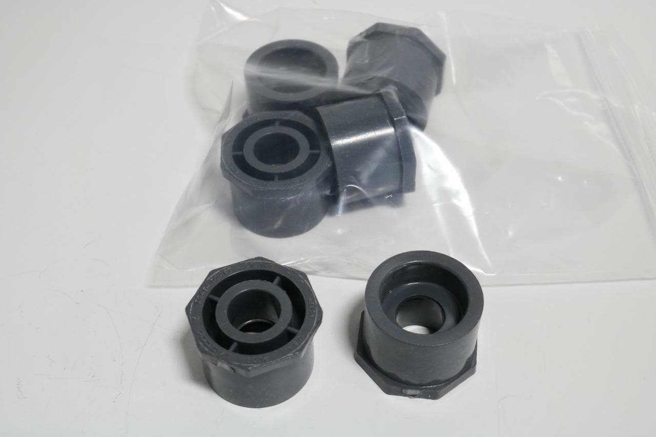 Lasco Schedule 80 PVC Reducer Bushing Spigot x Socket 2" x 3/4" Lot of 6