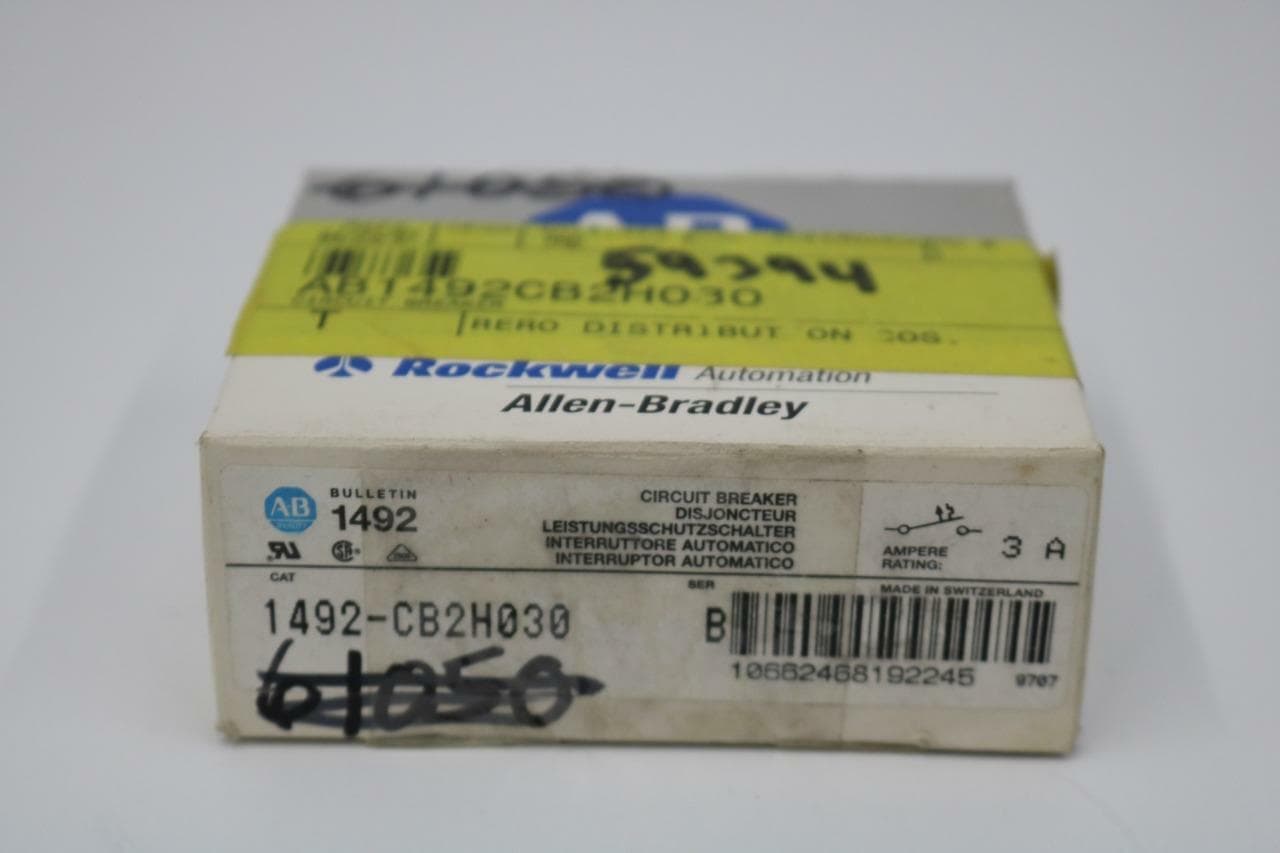 Allen-Bradley 1492-CBH030 DIN Rail Mount Circuit Breaker, Ser B