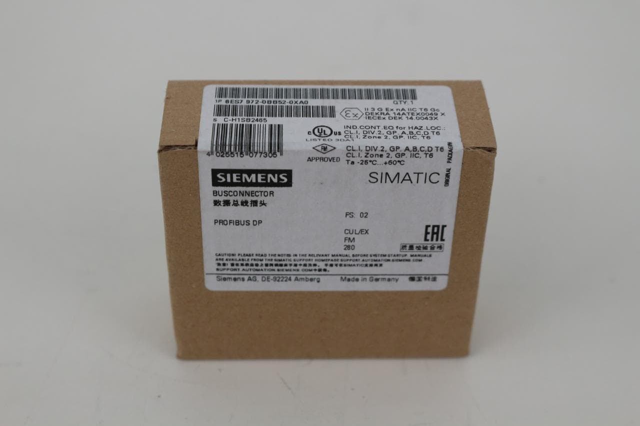Siemens 6ES7972-0BB52-0XA0 Profibus Connection Plug