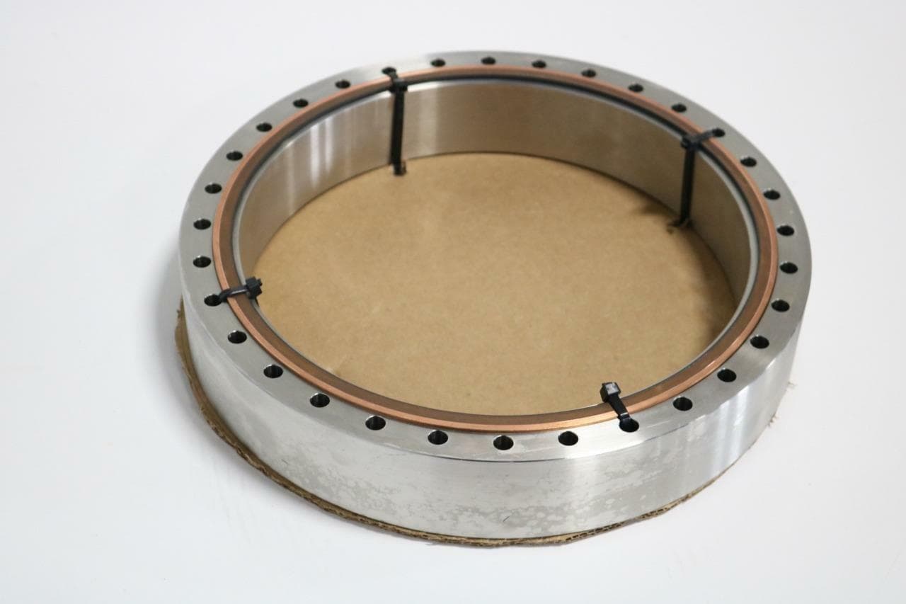 Unbranded 12"OD CF Double Faced Conflat Flange, 9.75"ID, 2" Thick