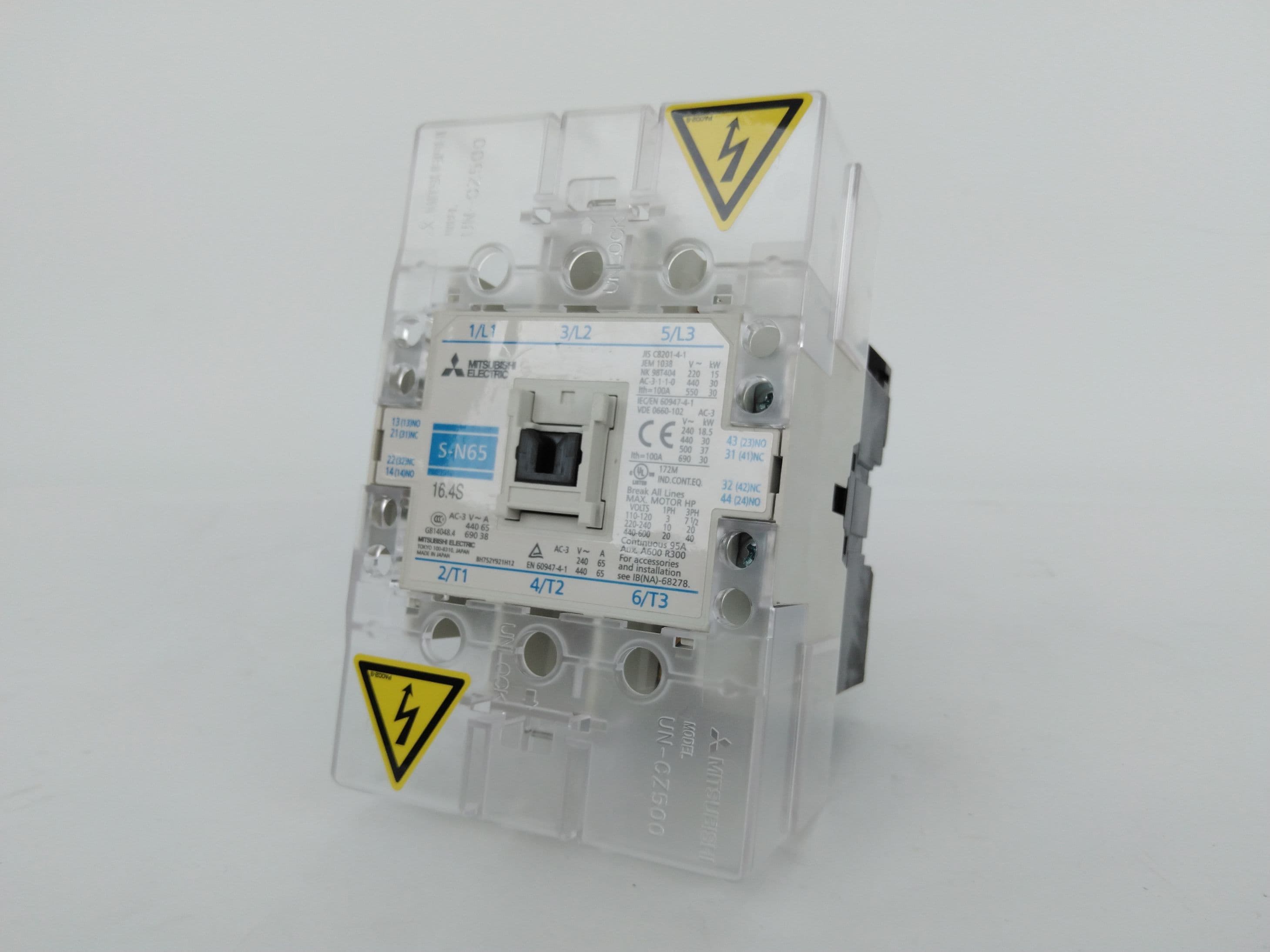 Mitsubishi Electric S-N65 / S-N65 AC400V Magnetic Contactor, 440VAC, 65A, 3Pole