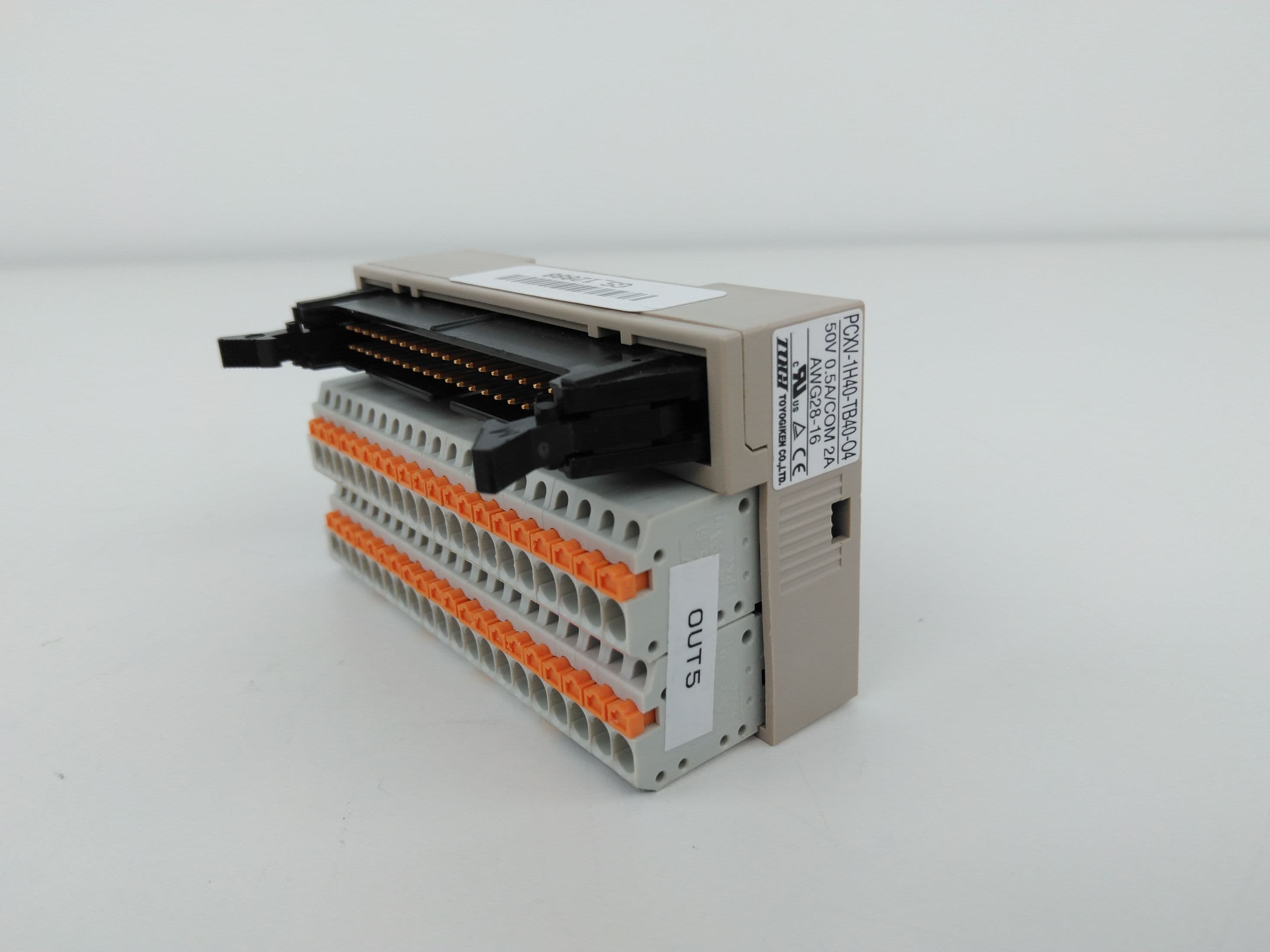 Toyogiken Co., LTD. PCXV-1H40-TB40-O4 Vertical Type Spring-Lock Terminal Block