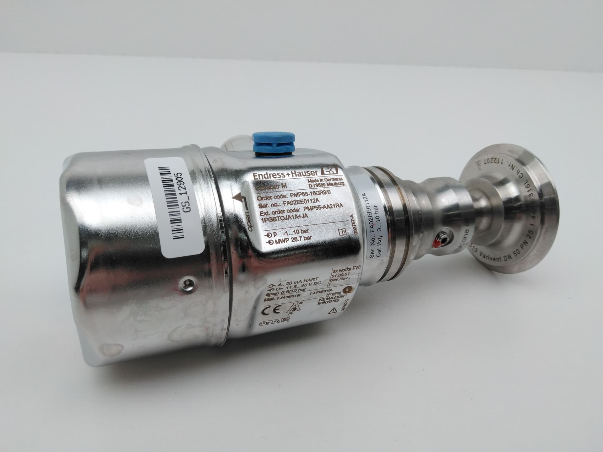 Endress+Hauser Cerabar M PMP55-NPF1/0 Pressure Transmitter 0-10 bar