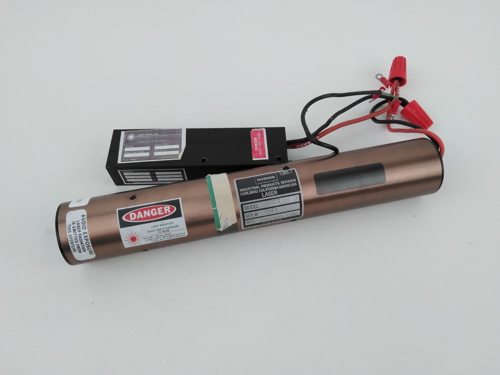 Hughes Aircraft Company 3222H, 301LFBRH Laser w/ HeNe Laser Power Supply