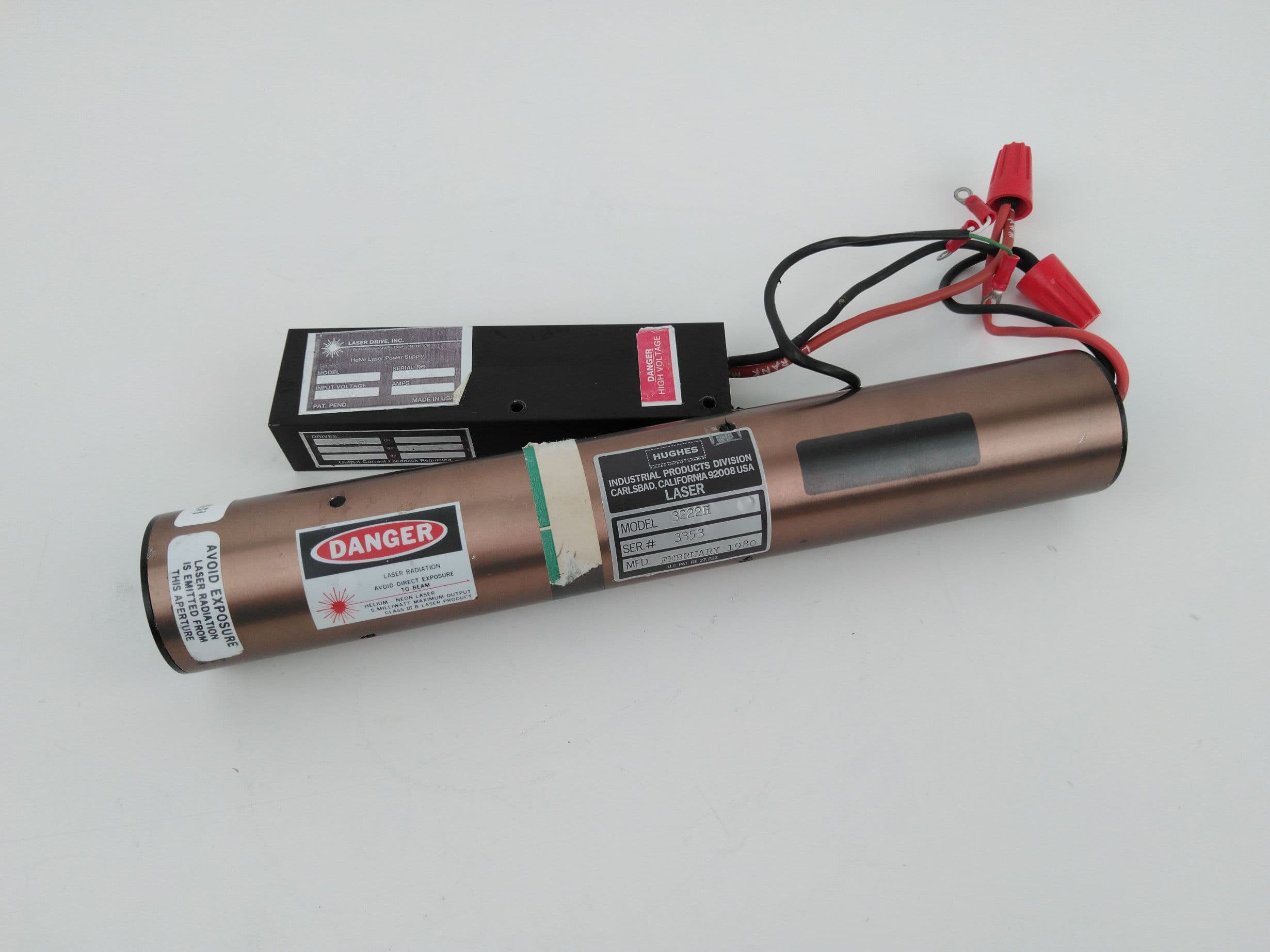 Hughes Aircraft Company 3222H, 301LFBRH Laser w/ HeNe Laser Power Supply