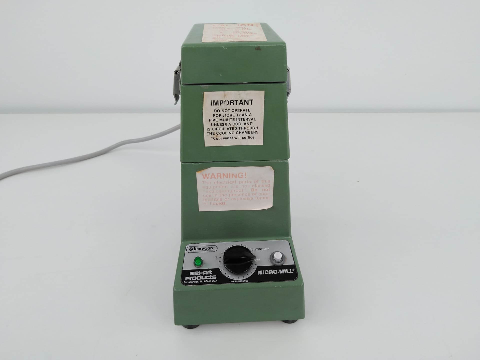 Bel-Art Products H37252-0000 Micro-Mill Grinder w/ Timer