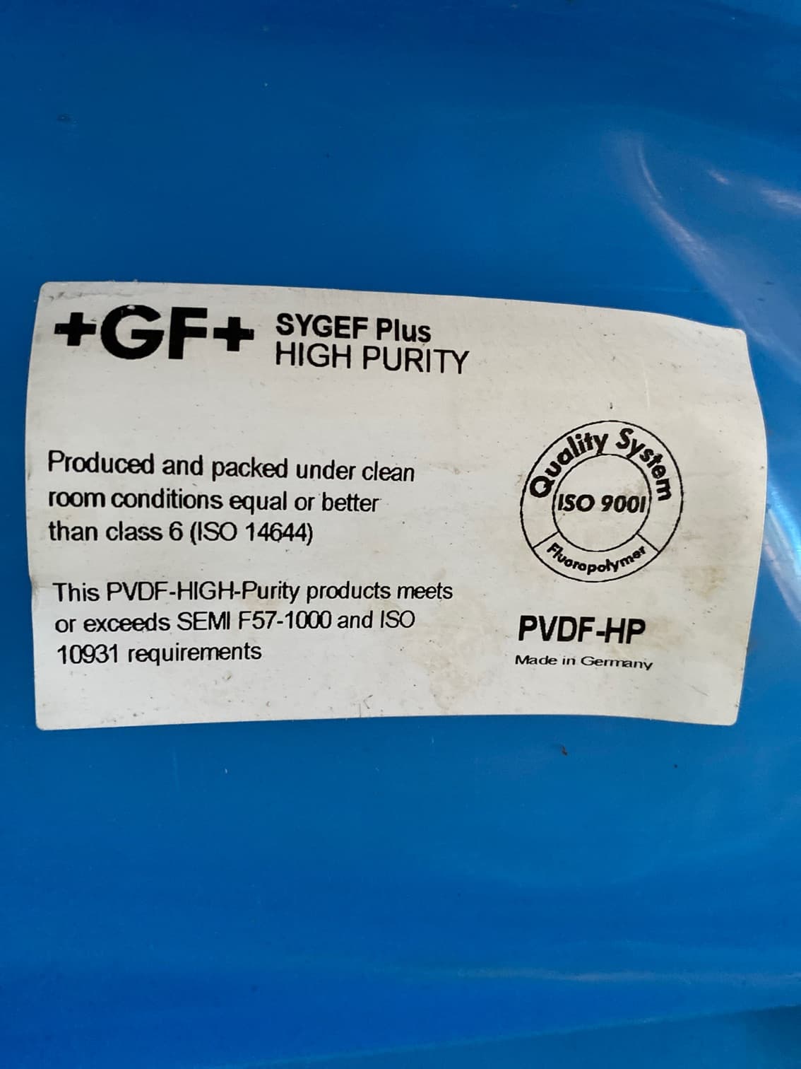 George Fischer 175481670 D225 x 6,9 x 5000 PVDF-HP ROHR High Purity Pipe