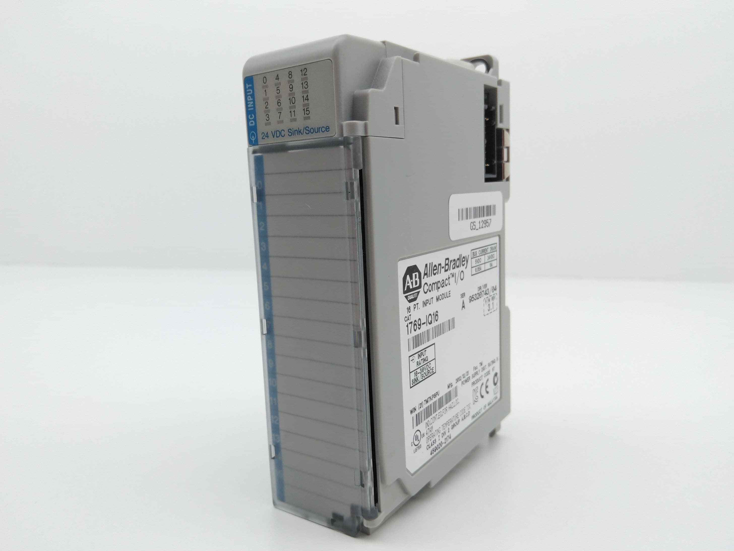 Allen-Bradley 1769-IQ16 Compact I/O Input Module, 16 PT, SER A, F/W Rev 3.1