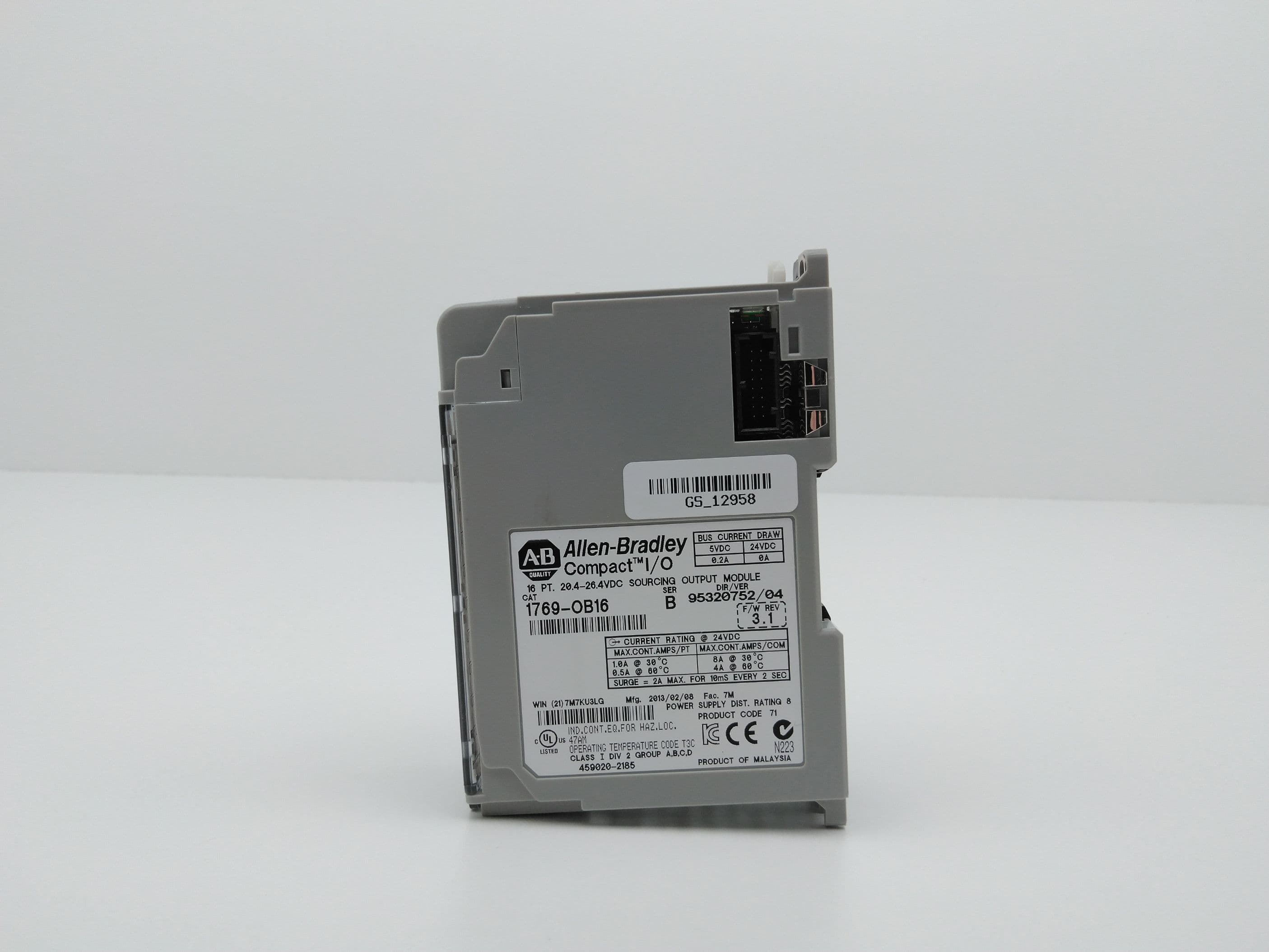 Allen-Bradley 1769-OB16 CompactLogix 16Point 24VDC Sourcing Output Module Ser B