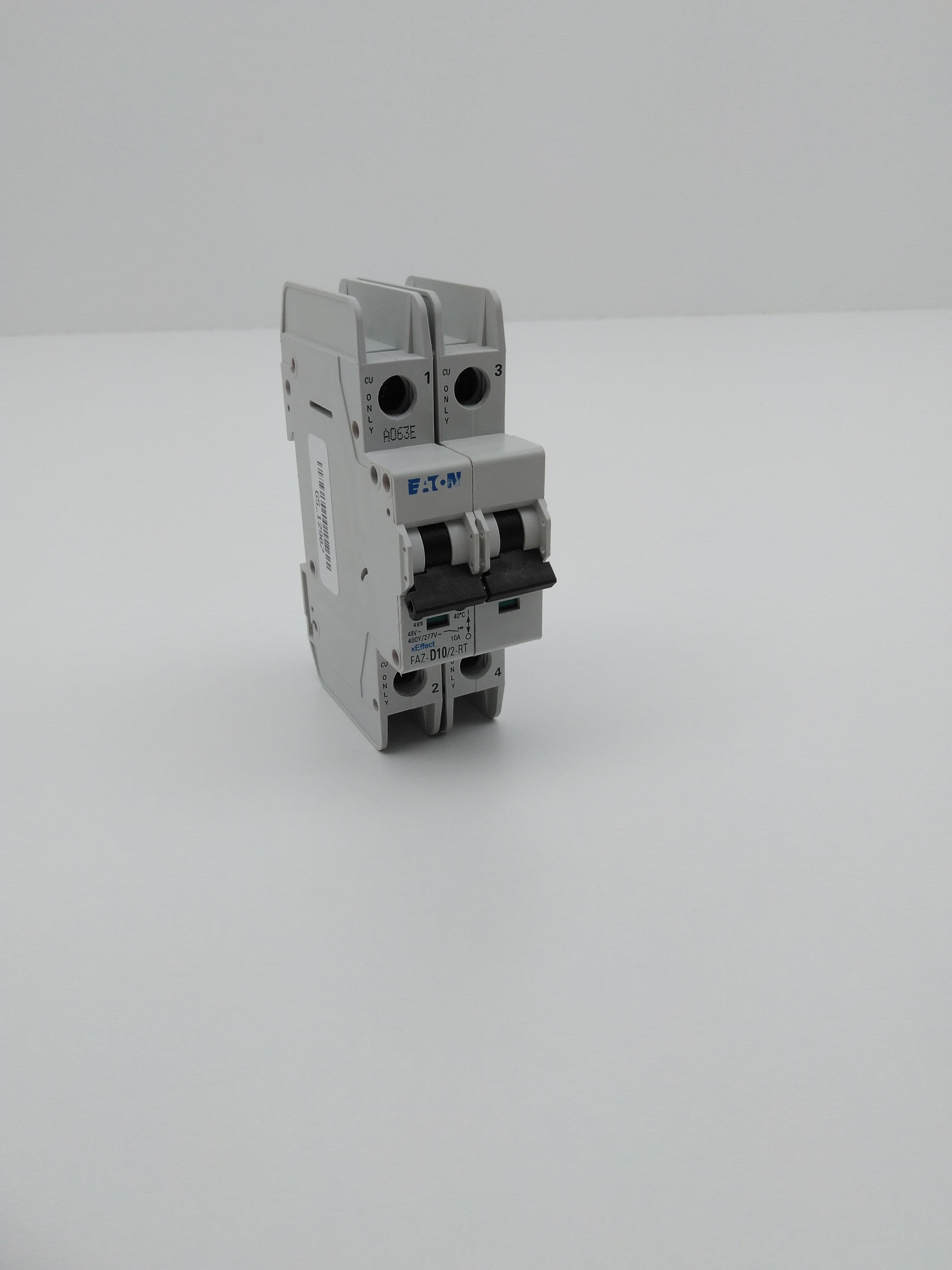 Eaton FAZ-D10/2-RT Circuit Breaker, 10A, 2 Pole, 480Y/277VAC