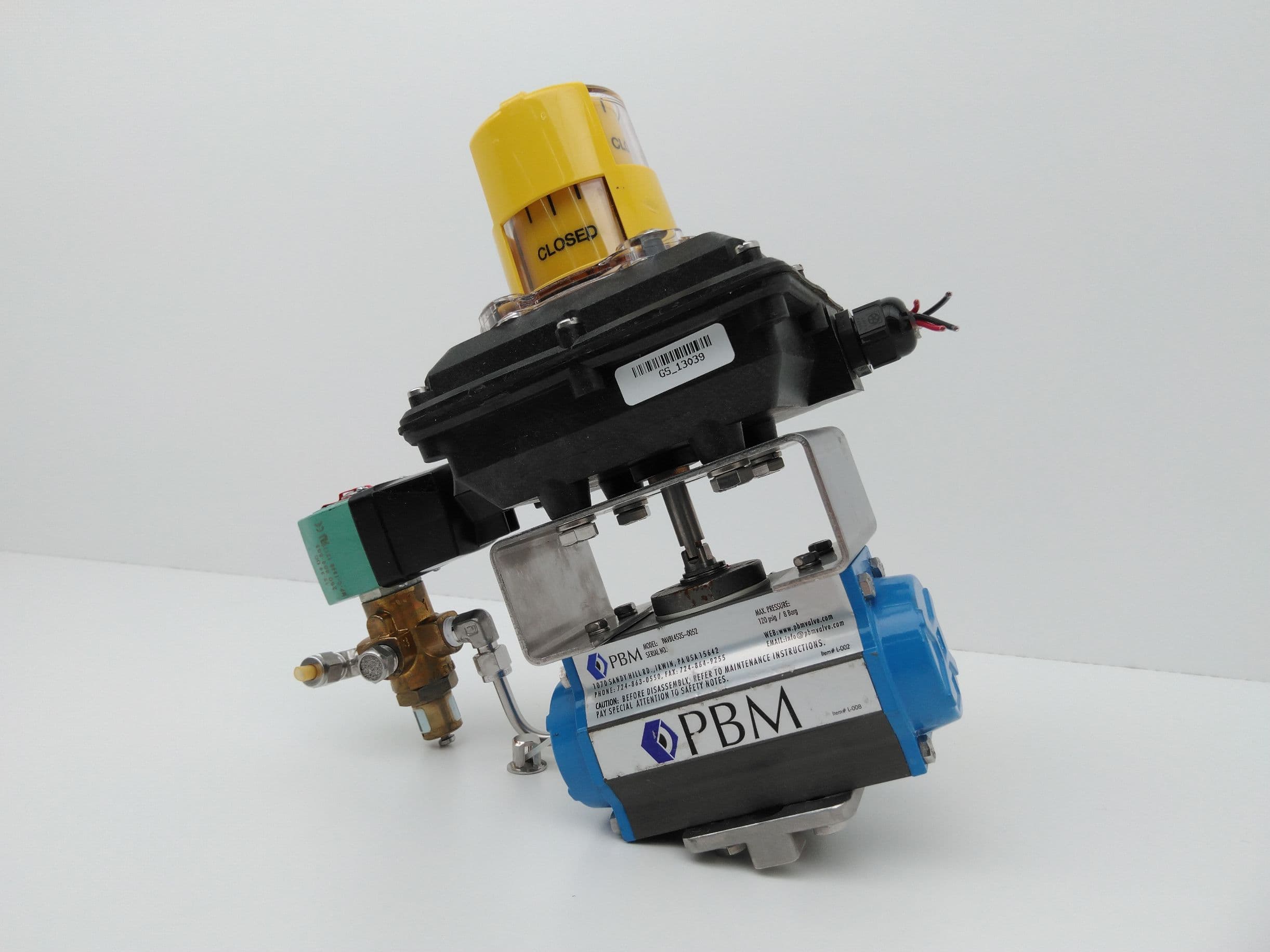 PBM, Westlock, Asco PAVBL453S-0052 Pneumatic Valve actuator Assembly
