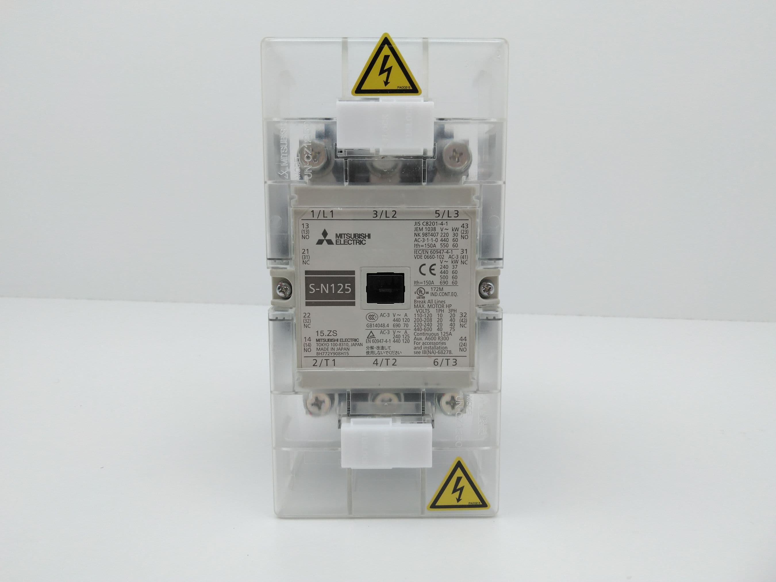 Mitsubishi Electric S-N125 AC400V Magnetic Contactor, 440VAC, 140A, 3Pole