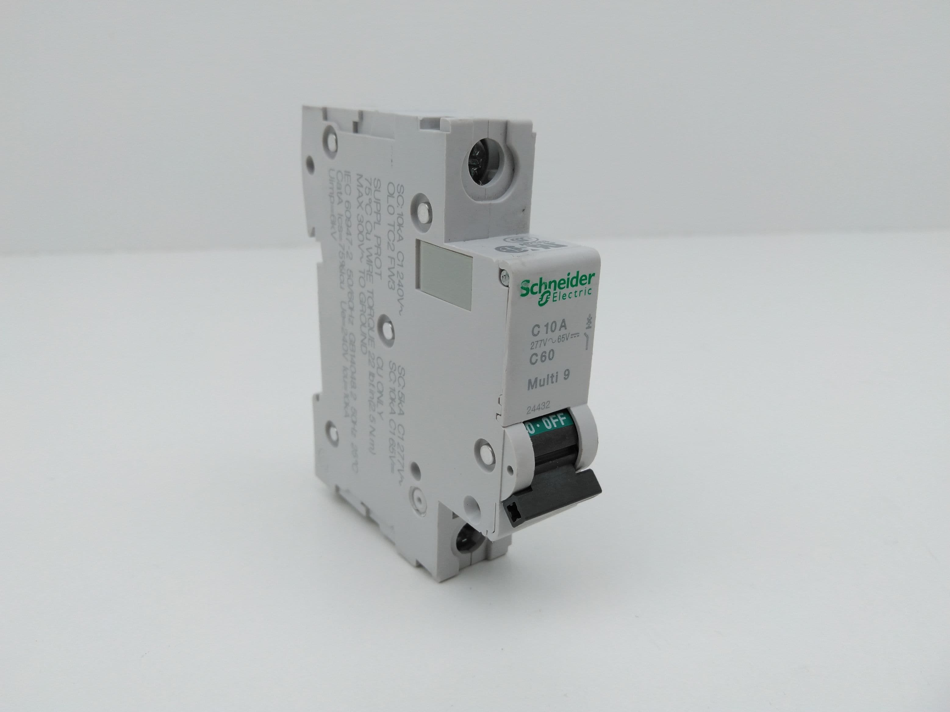 Schneider Electric 24432 Miniature Circuit Breaker Multi 9, C60, 10A, 277VAC