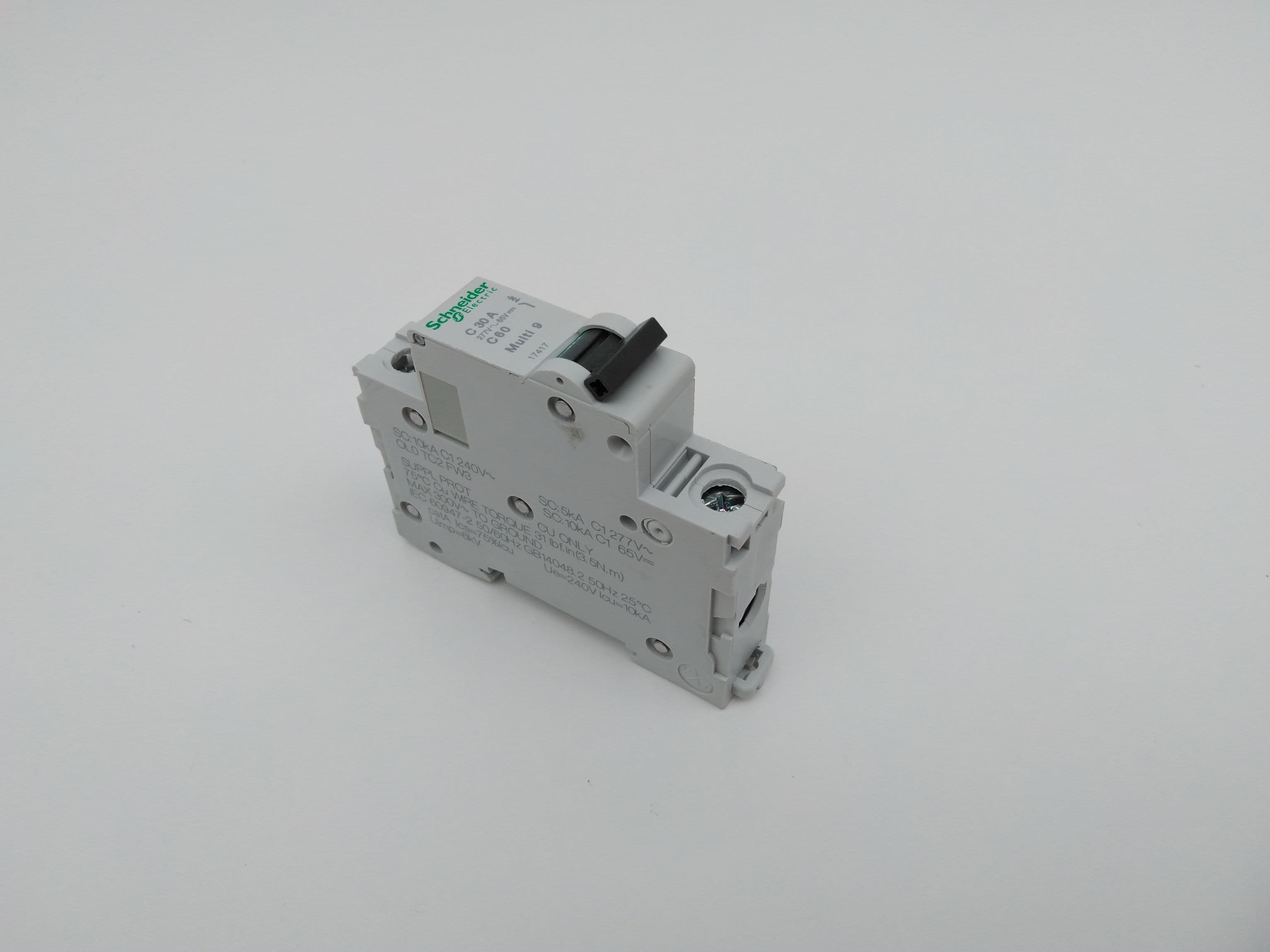 Schneider Electric 17417 Multi 9 C60 Mini Circuit Breaker 30A, 277VAC