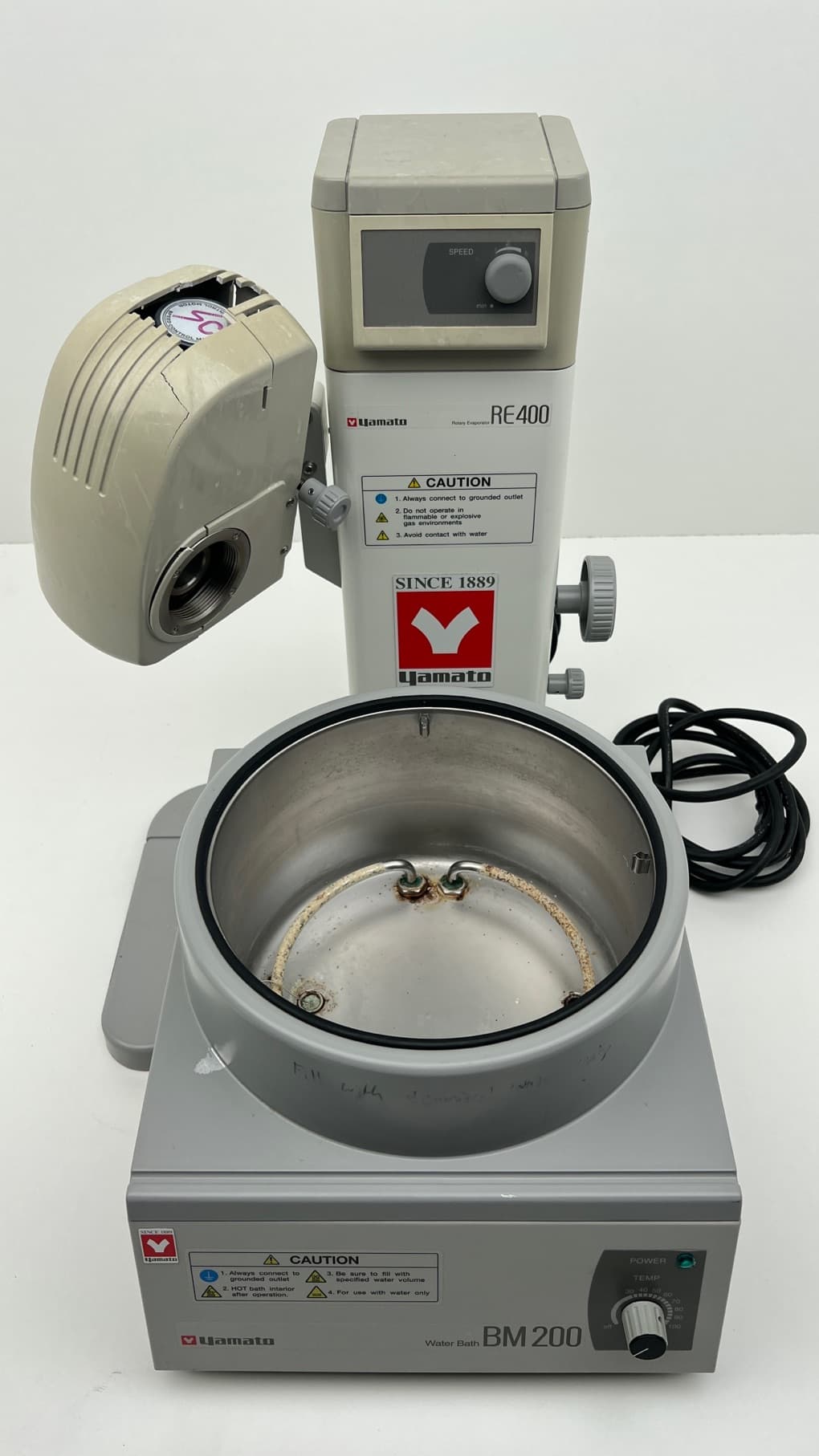Yamato RE400 BM200 Rotary Evaporator & Waterbath